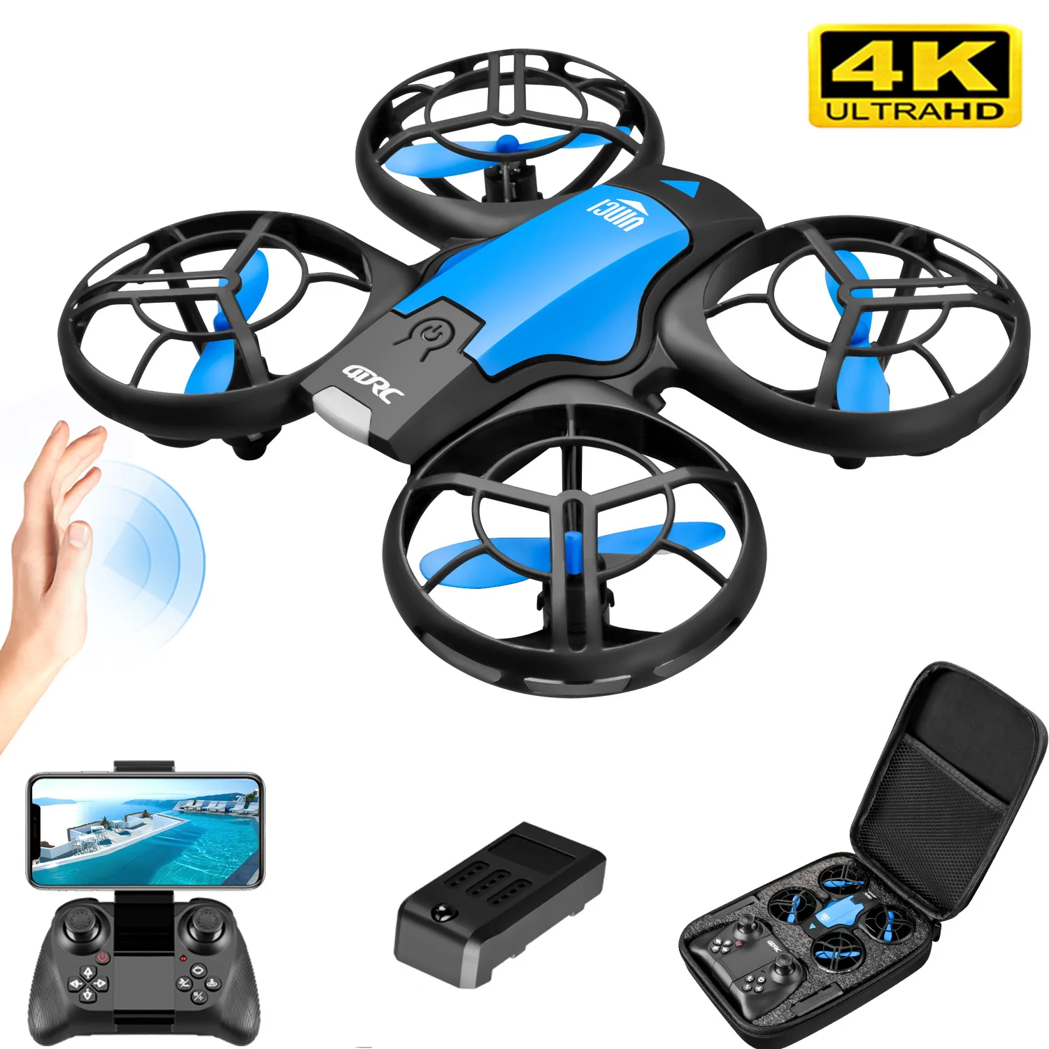 Drone Surveying - โดรน V8 รุ่นใหม่ขนาดเล็ก 4K ระดับมืออาชีพ กล้อง