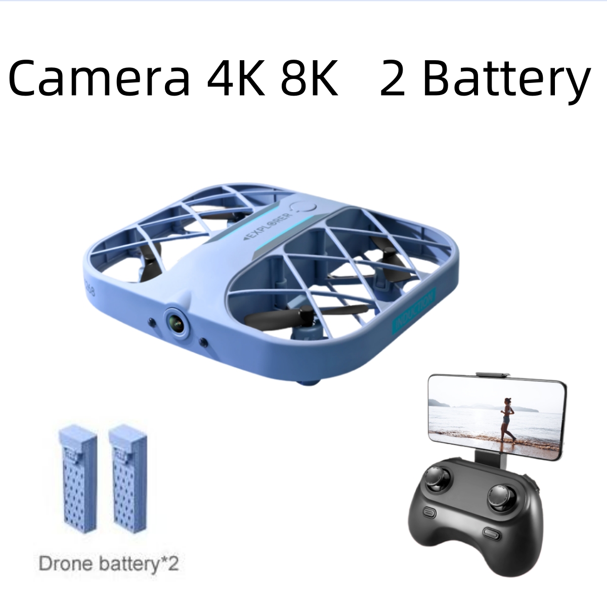 Eachine Drone E010 - โดรน JJRC H107 FPV RC พร้อมแบตเตอรี่