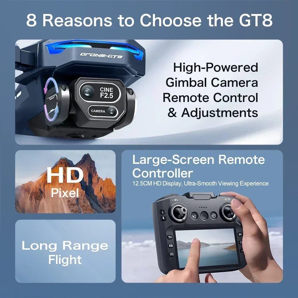 Drone 4K HD GT8 กล้องหลีกเลี่ย - Drone Thermal Imaging บทวิจารณ์และราคา